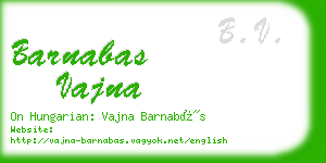 barnabas vajna business card